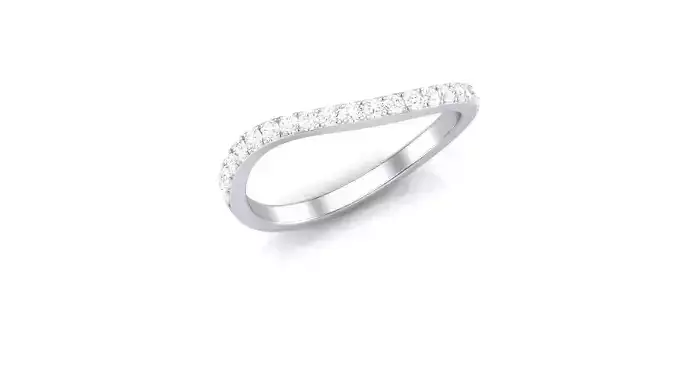 Minimalist Light wt Diamond Women ring 3dm stl obj gltf