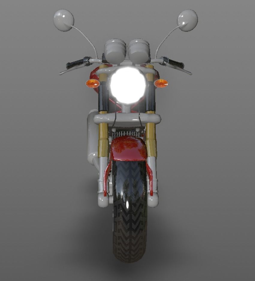 Ducati Monster Heavy Bike 3D Model Game Ready Asset Low-poly 3D model_5