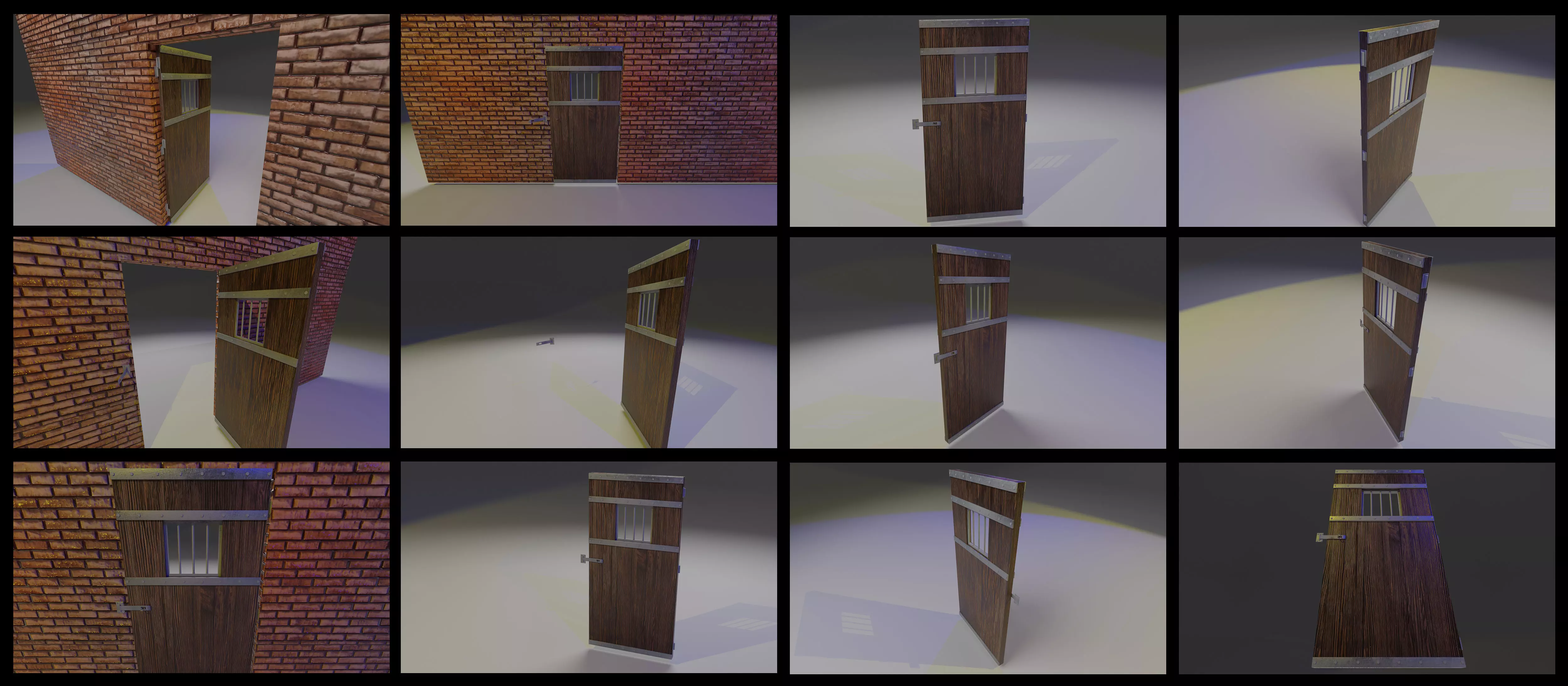 Medieval Door Low-poly 3D Low-poly 3D model