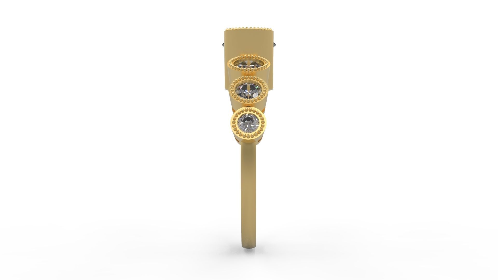 Woman Solitaire Ring 1204 3D print model_2