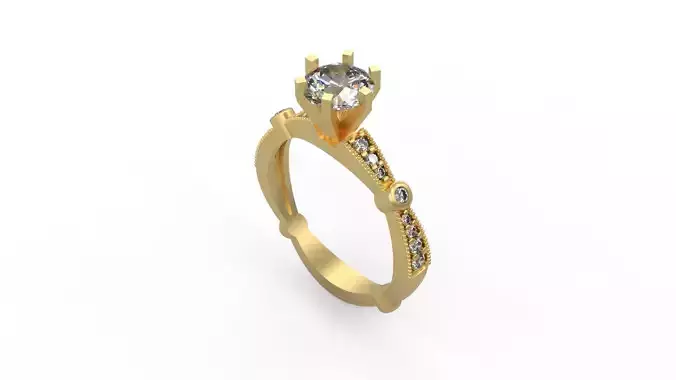 Woman Solitaire Ring 1203