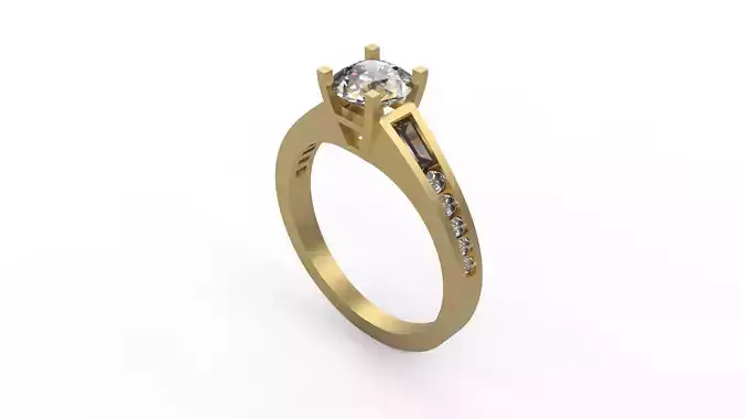 Woman Solitaire Ring 1229
