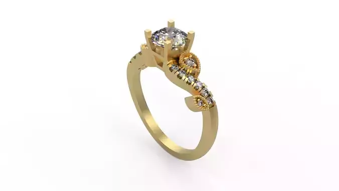 Woman Solitaire Ring 1228