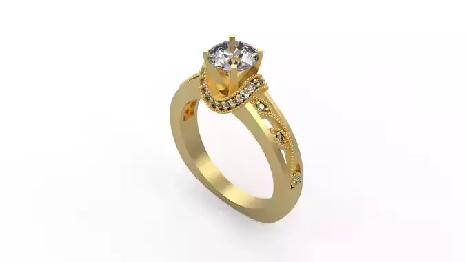 Woman Solitaire Ring 1223