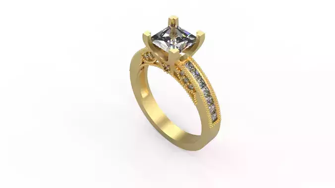 Woman Solitaire Ring 1218