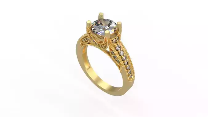 Woman Solitaire Ring 1214