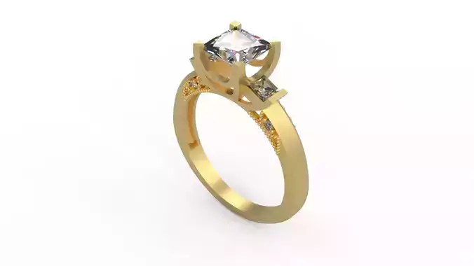 Woman Solitaire Ring 1212