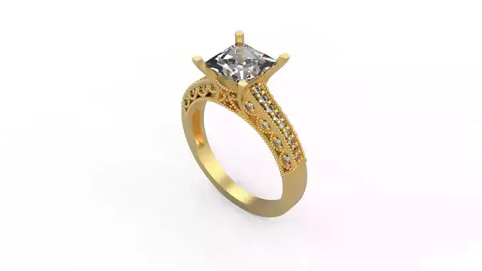 Woman Solitaire Ring 1236