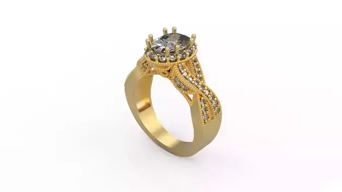 Woman Solitaire Ring 1211