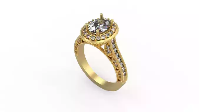 Woman Solitaire Ring 1206
