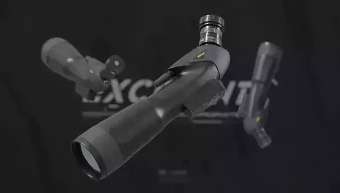 Nikon Spotting Scope Prostaff 5 20-60x82A Low-poly 3D model