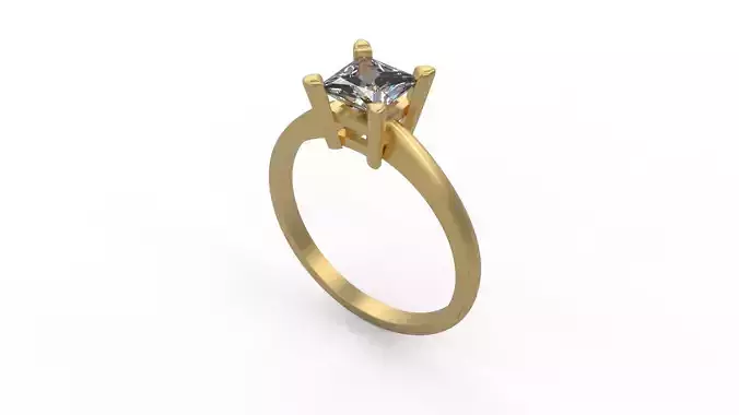 Woman Solitaire Ring 1257