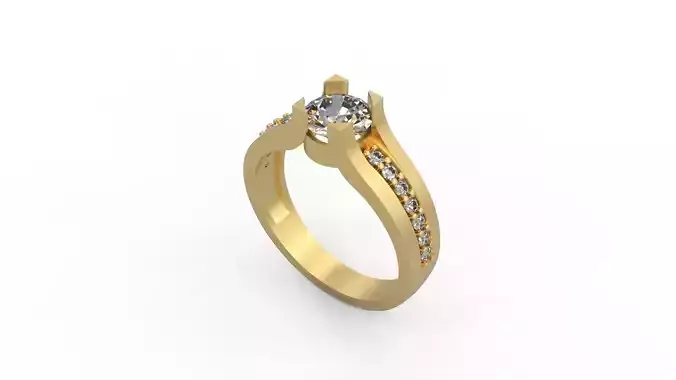 Woman Solitaire Ring 1251