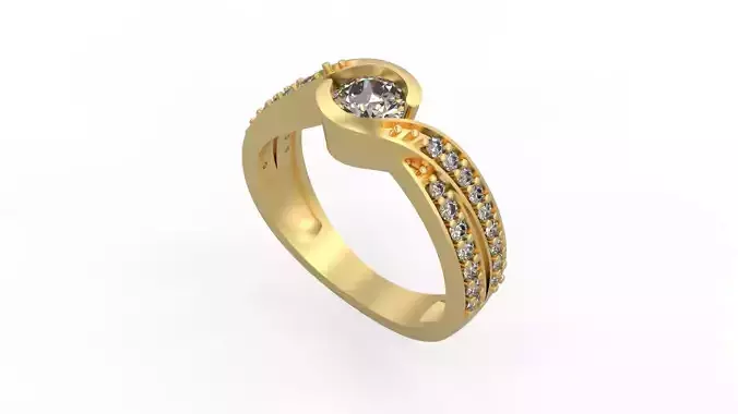 Woman Solitaire Ring 1250