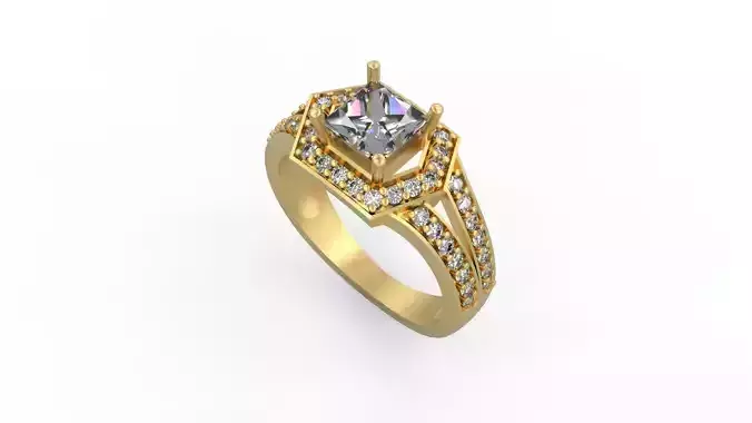 Woman Solitaire Ring 1246