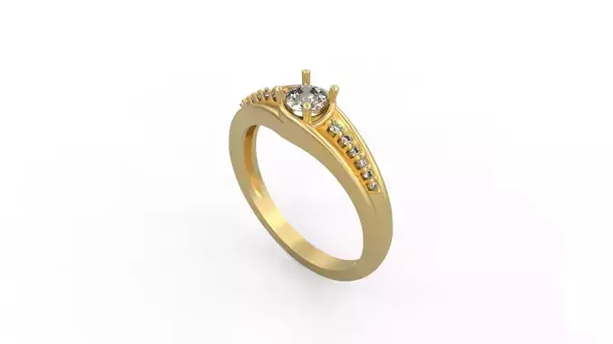 Woman Solitaire Ring 1244