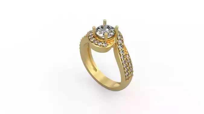 Woman Solitaire Ring 1243
