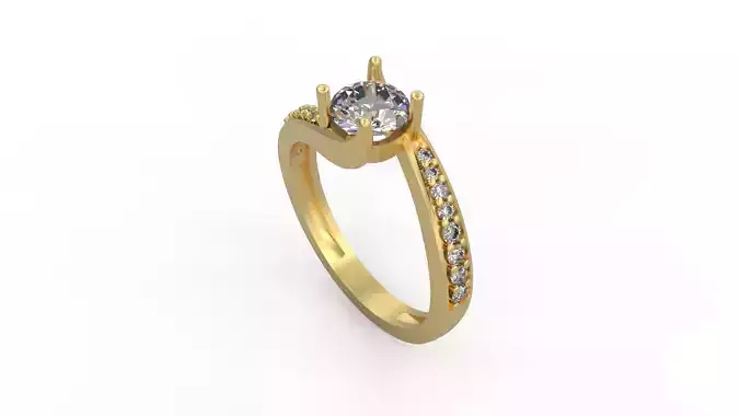 Woman Solitaire Ring 1241