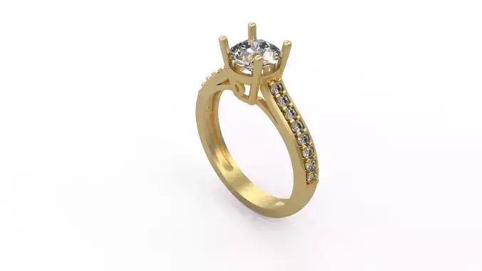 Woman Solitaire Ring 1238