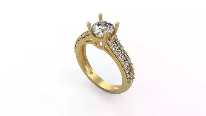 Woman Solitaire Ring 1231