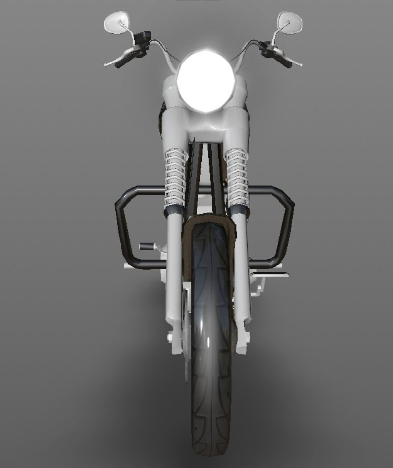 Harley Davidson Chopper Sports Bike 3D Model Game Ready Asset  Low-poly 3D model_6