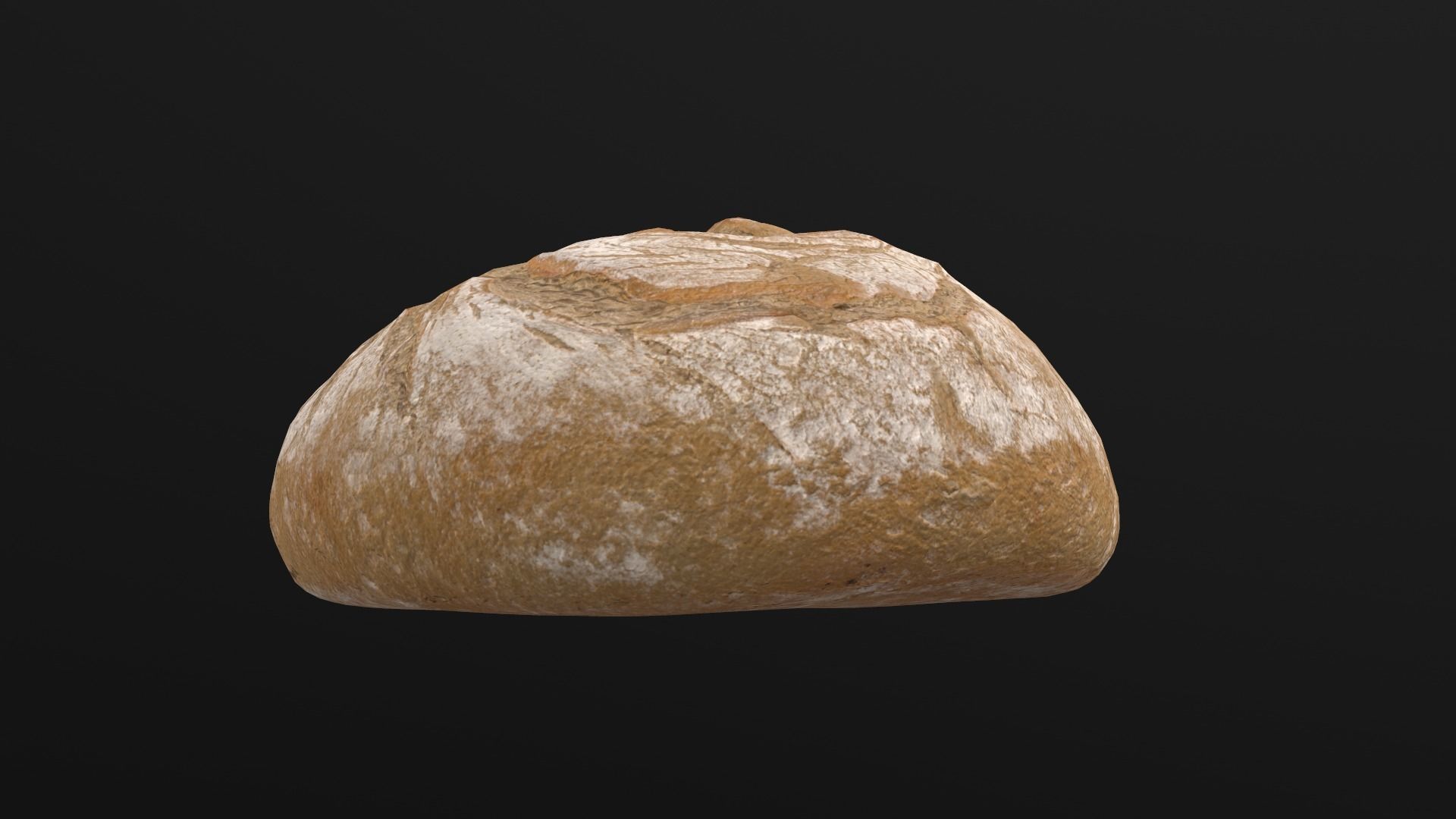 Round White Bread AR VR PBR Lowpoly with game ready 3d Model Low-poly 3D model_9