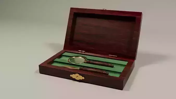 Magnifying glass and newspaper knife