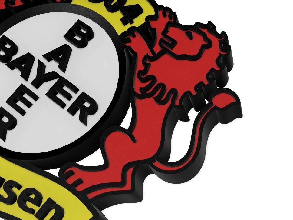 Bayer 04 Leverkusen Wall Sign 3D print model_4