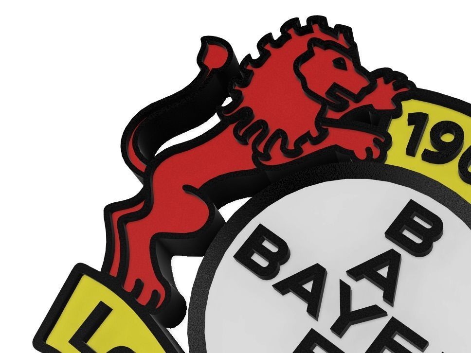 Bayer 04 Leverkusen Wall Sign 3D print model_8