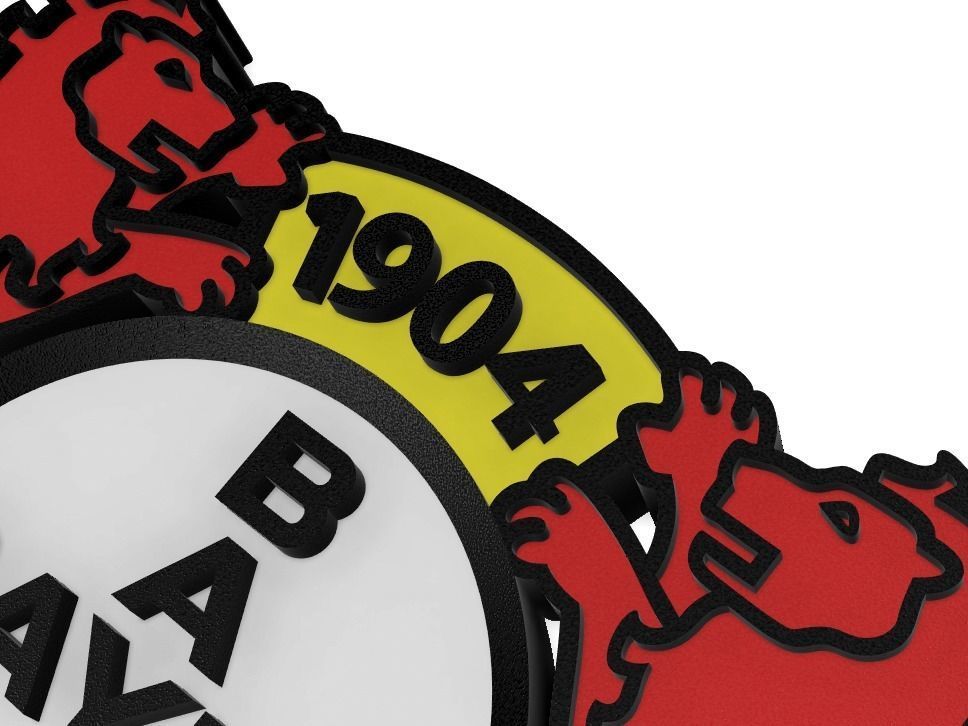 Bayer 04 Leverkusen Wall Sign 3D print model_5