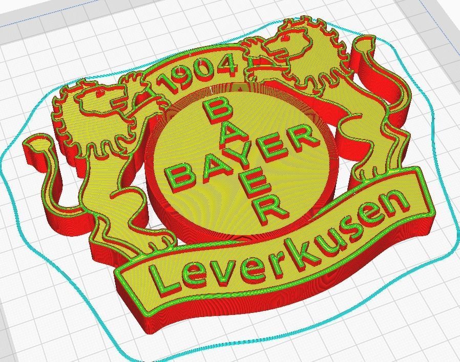 Bayer 04 Leverkusen Wall Sign 3D print model_12