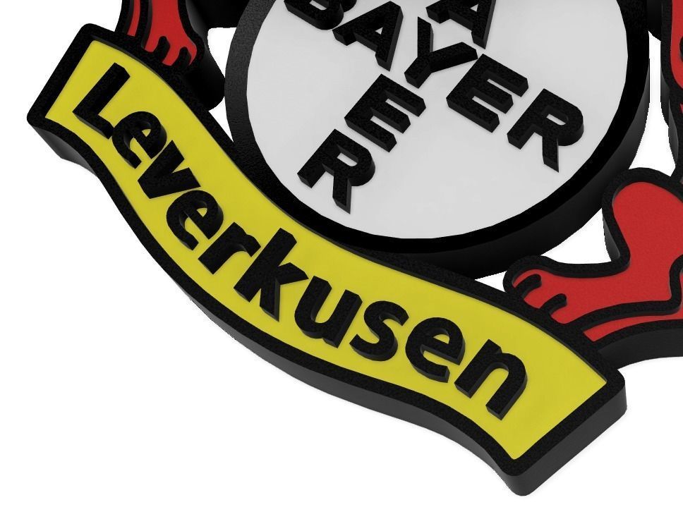 Bayer 04 Leverkusen Wall Sign 3D print model_7