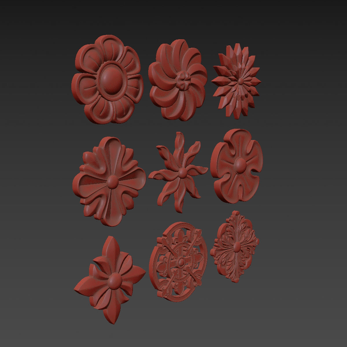 Ornament Element Pack 13 3D model_7