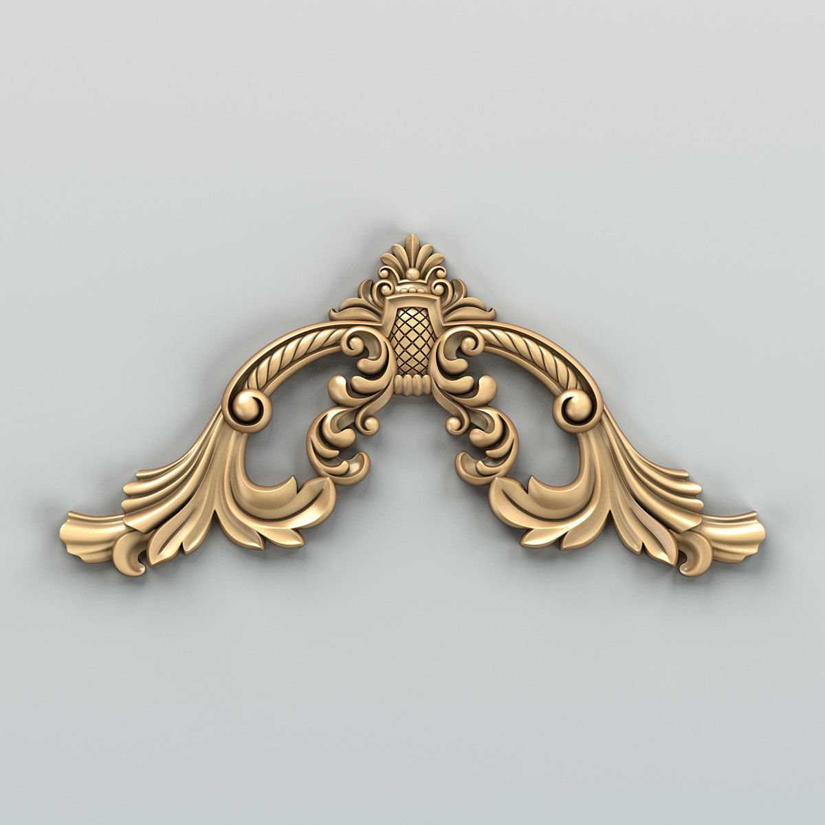 Carved decor horizontal 044 3D model_1