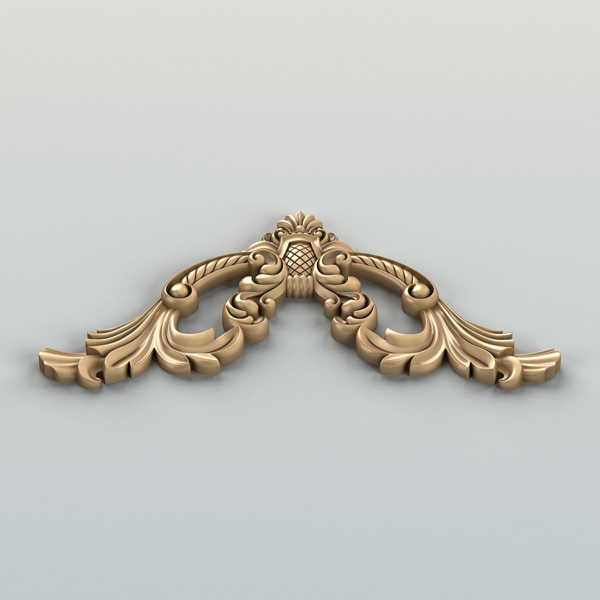 Carved decor horizontal 044 3D model_3