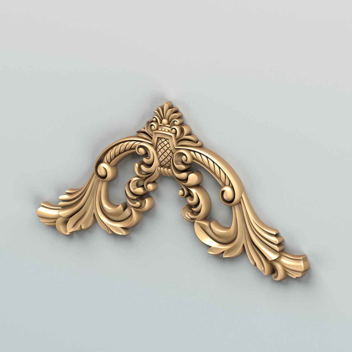 Carved decor horizontal 044 3D model_2