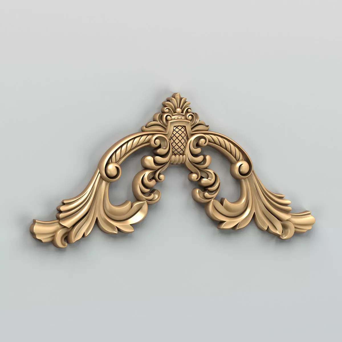 Carved decor horizontal 044 3D model_0