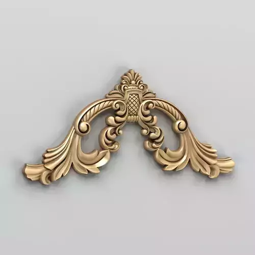 Carved decor horizontal 044 3D model