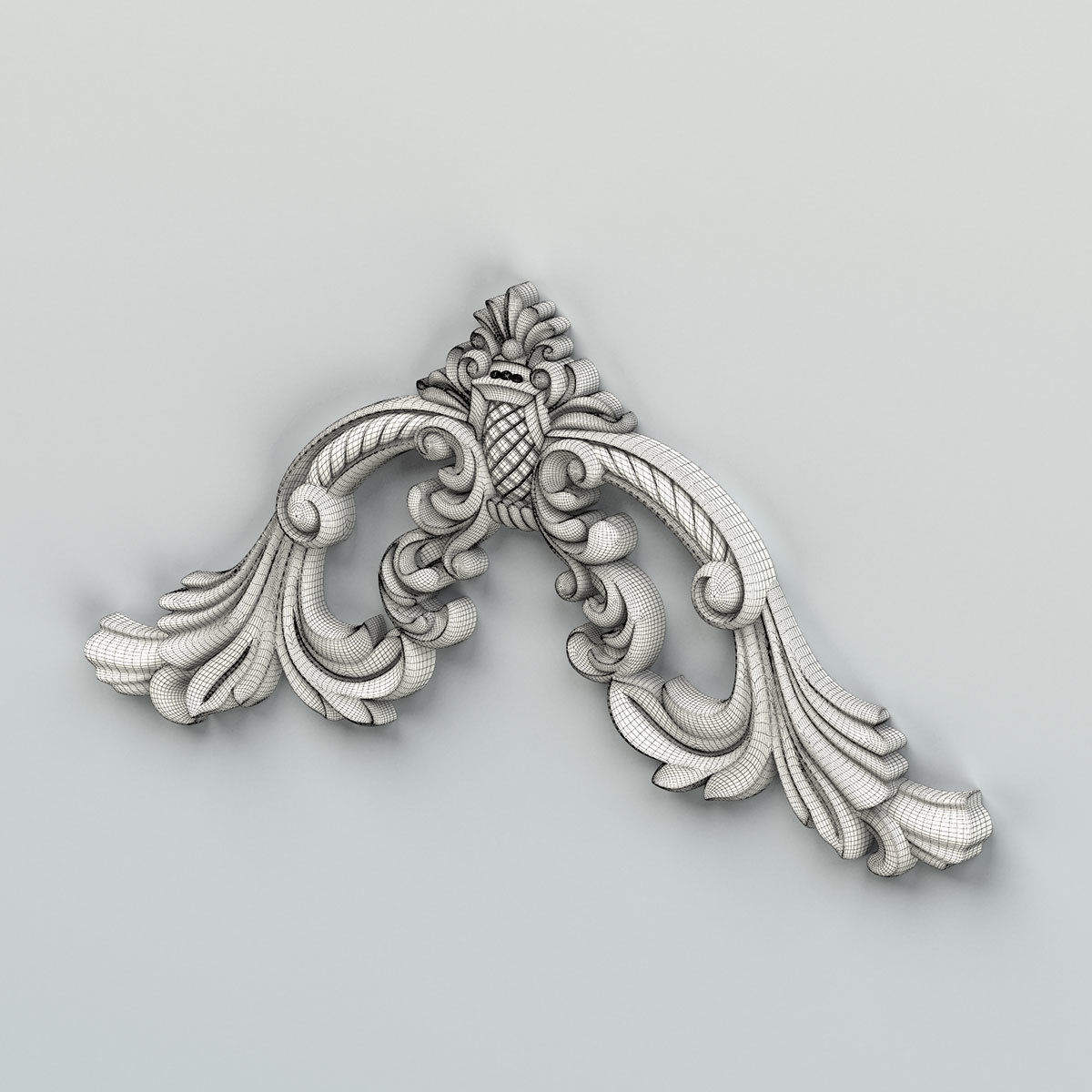 Carved decor horizontal 044 3D model_6
