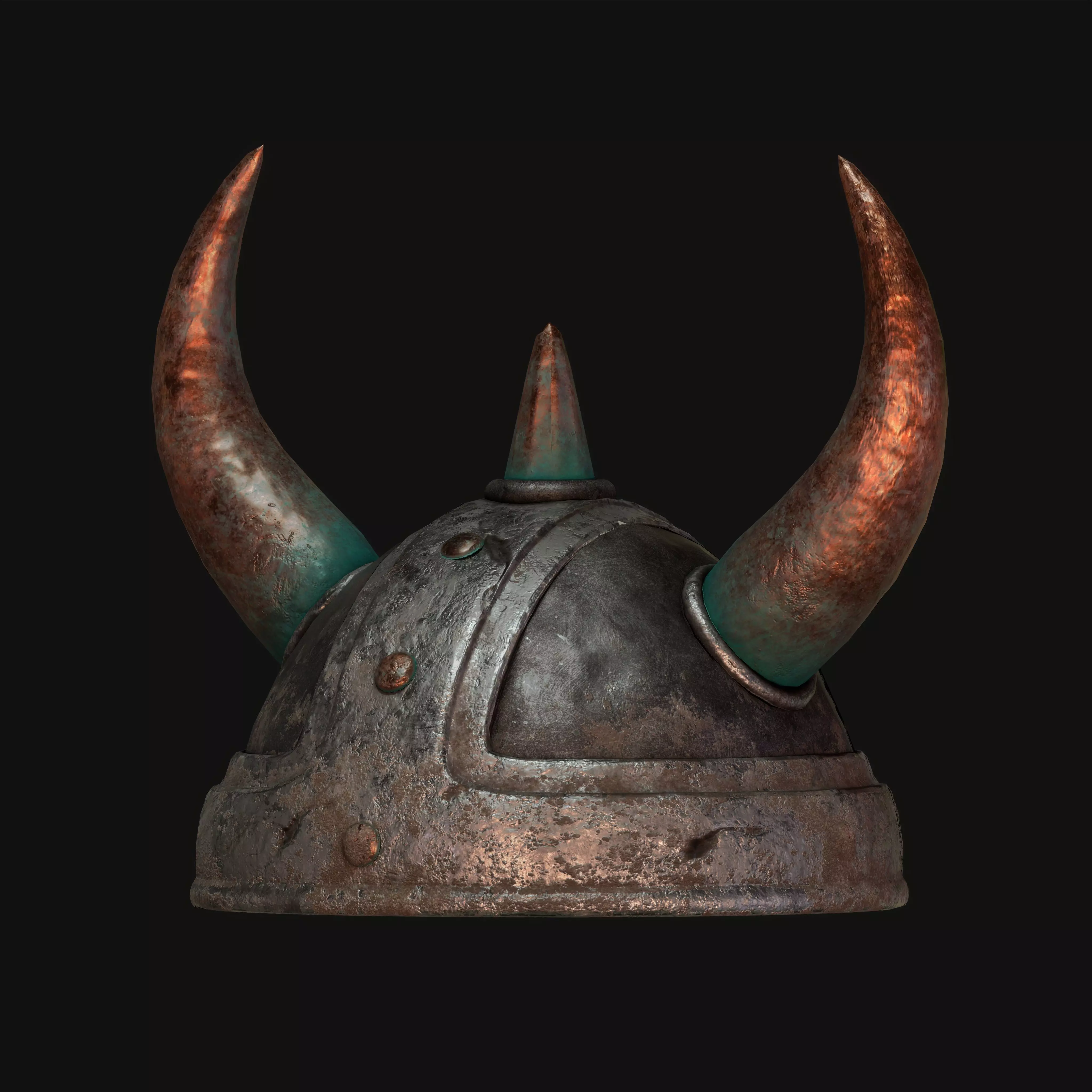 Viking Helmet  Low-poly 3D model_0