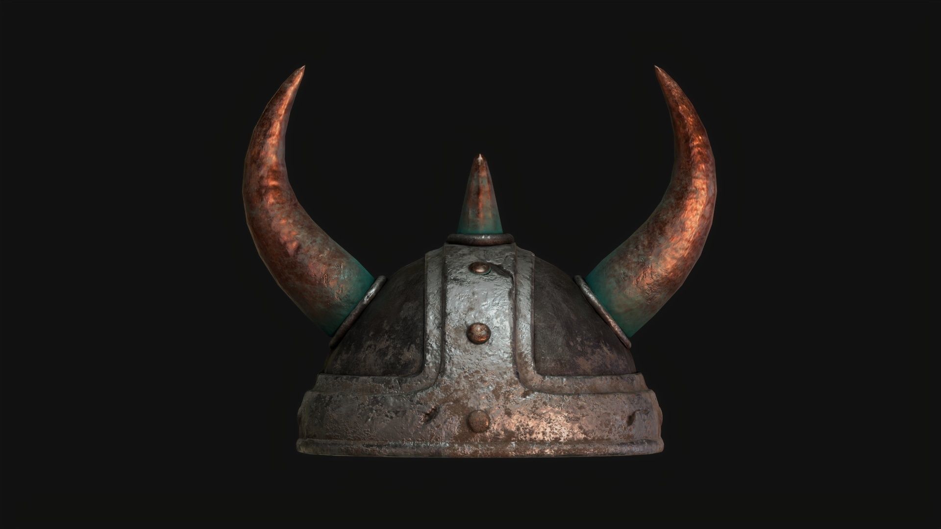 Viking Helmet  Low-poly 3D model_2