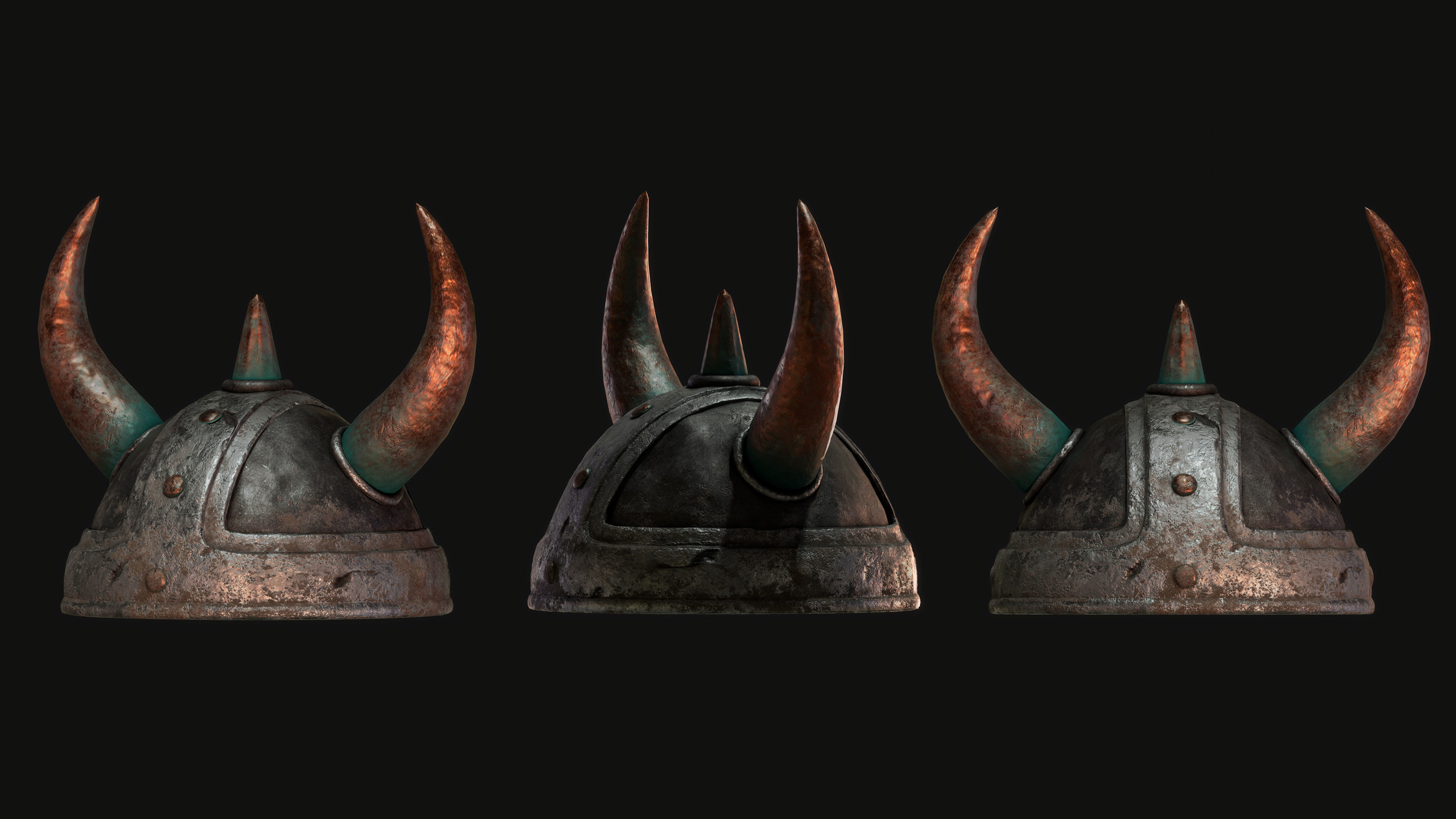 Viking Helmet  Low-poly 3D model_4