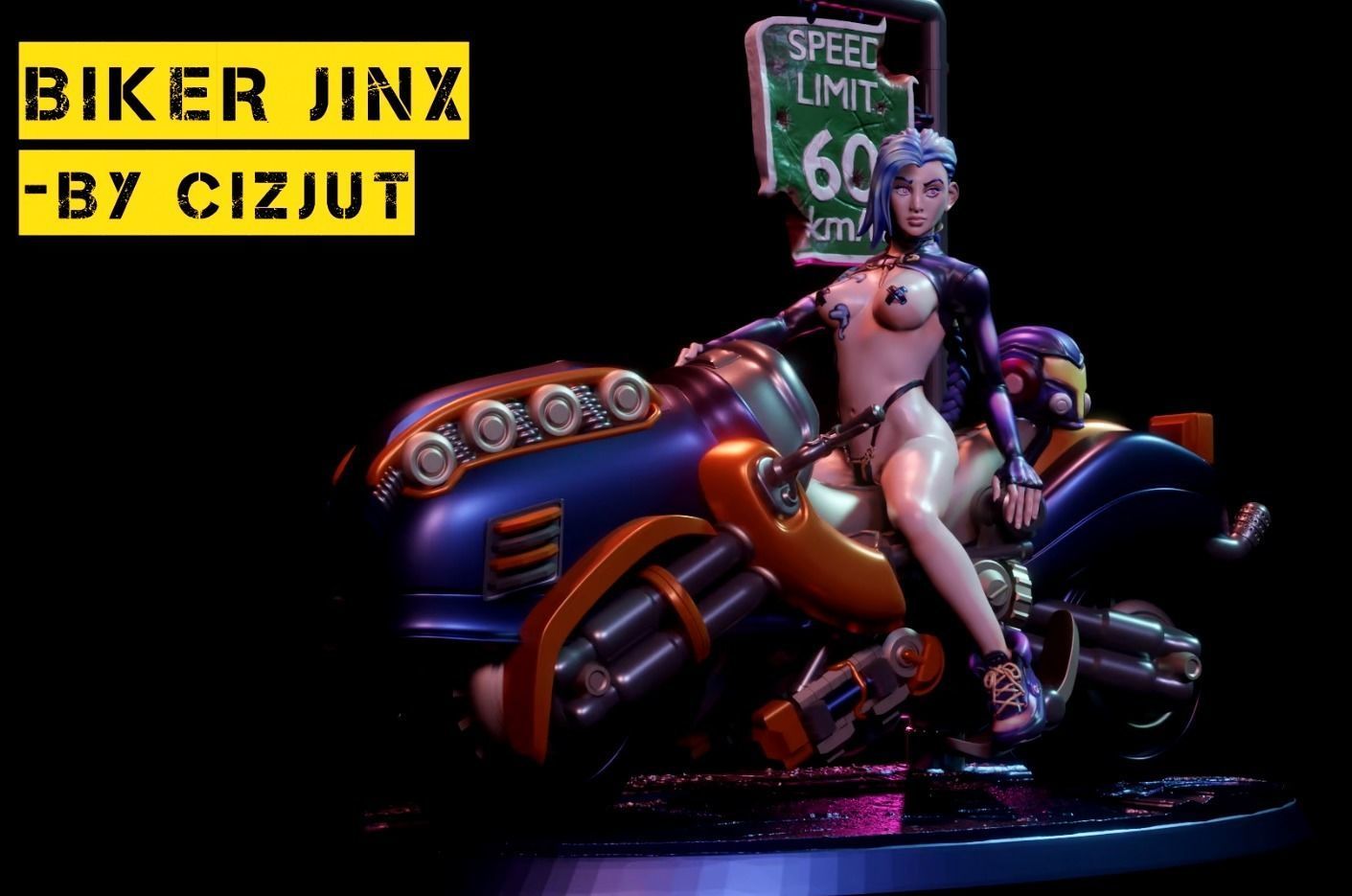 Biker Jinx - By Cizjut 3D print model_61
