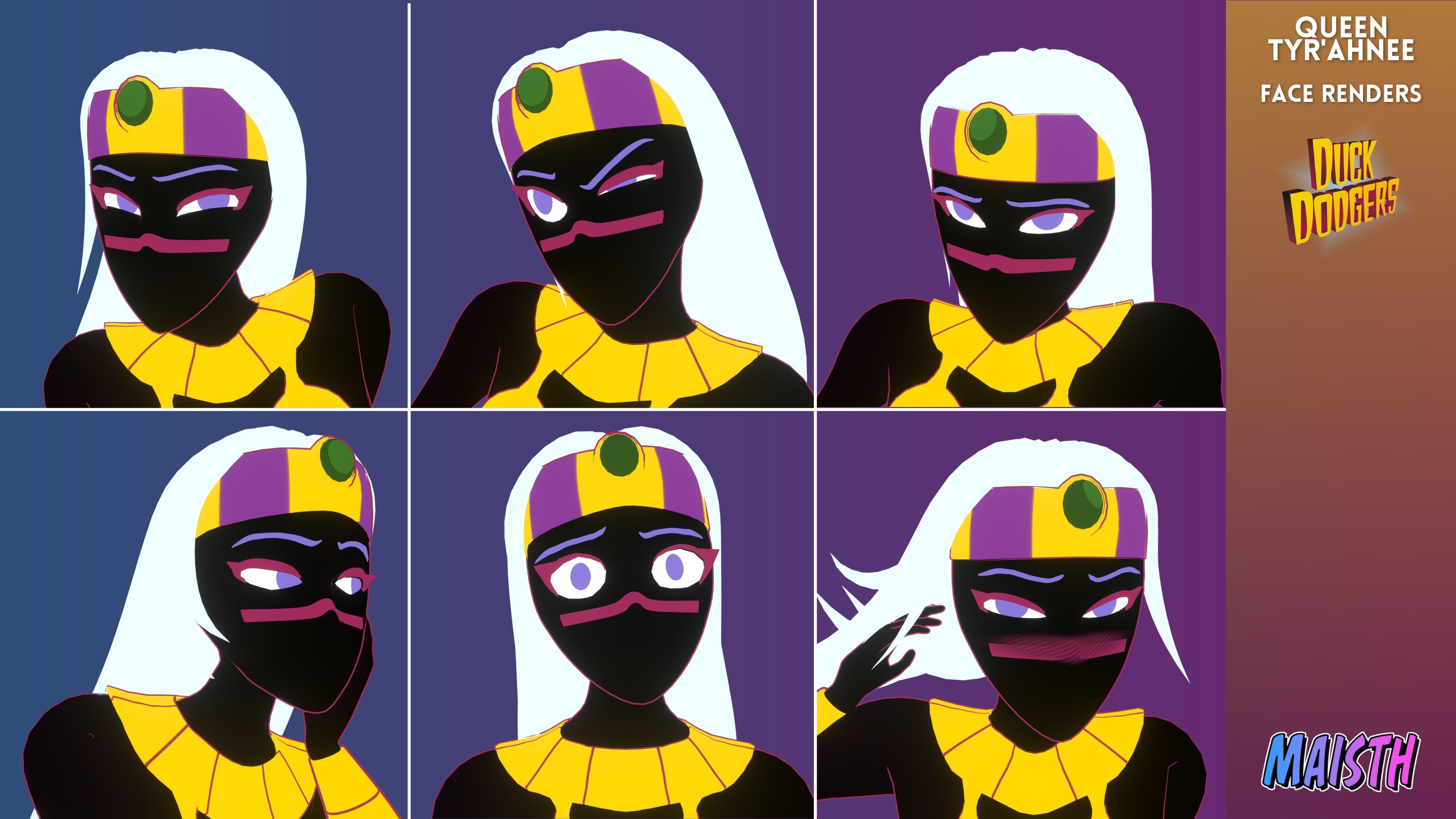 Queen Tyrahnee - Duck Dodgers - 3D Model - Rigged 3D model_6