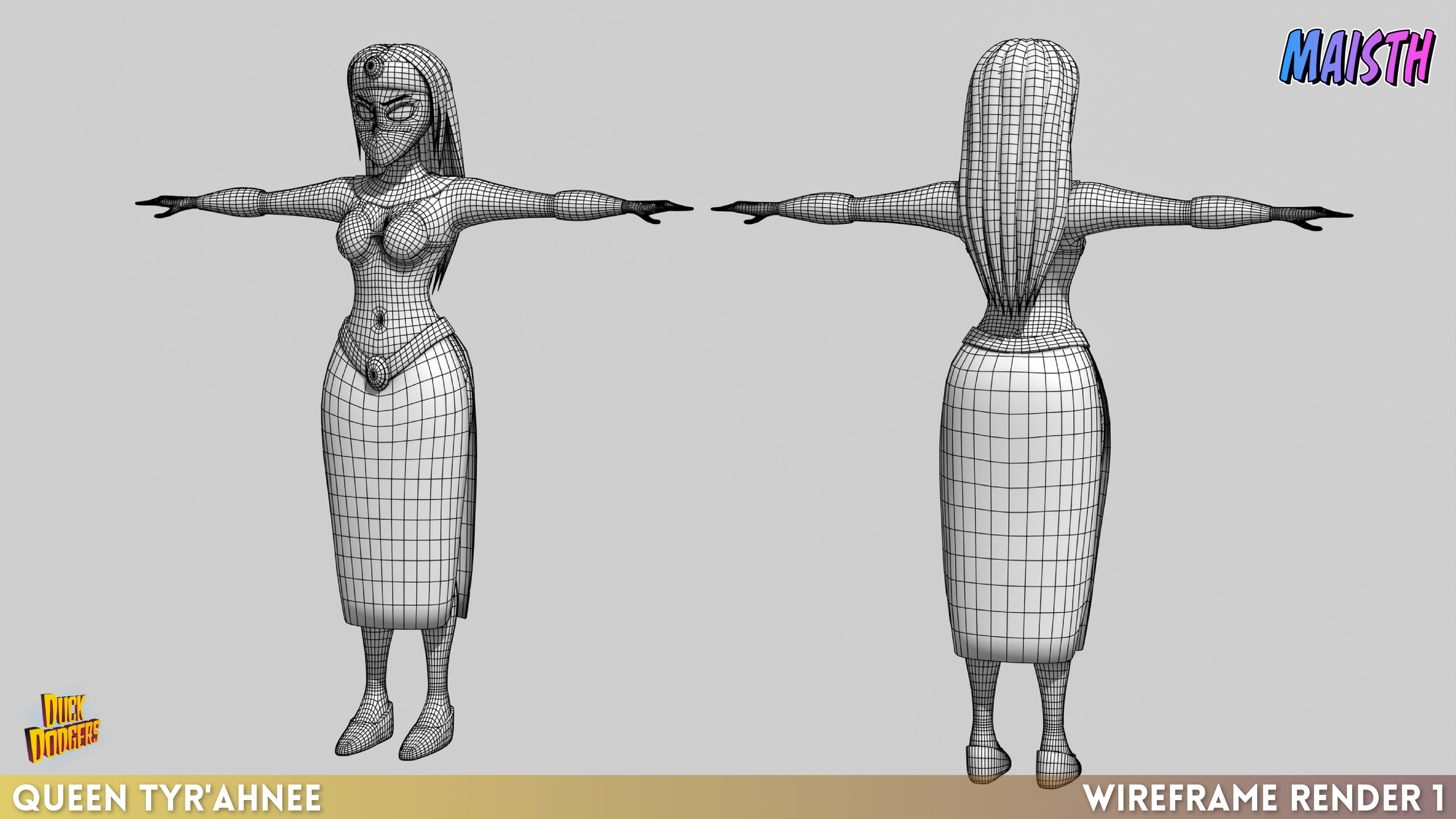 Queen Tyrahnee - Duck Dodgers - 3D Model - Rigged 3D model_11