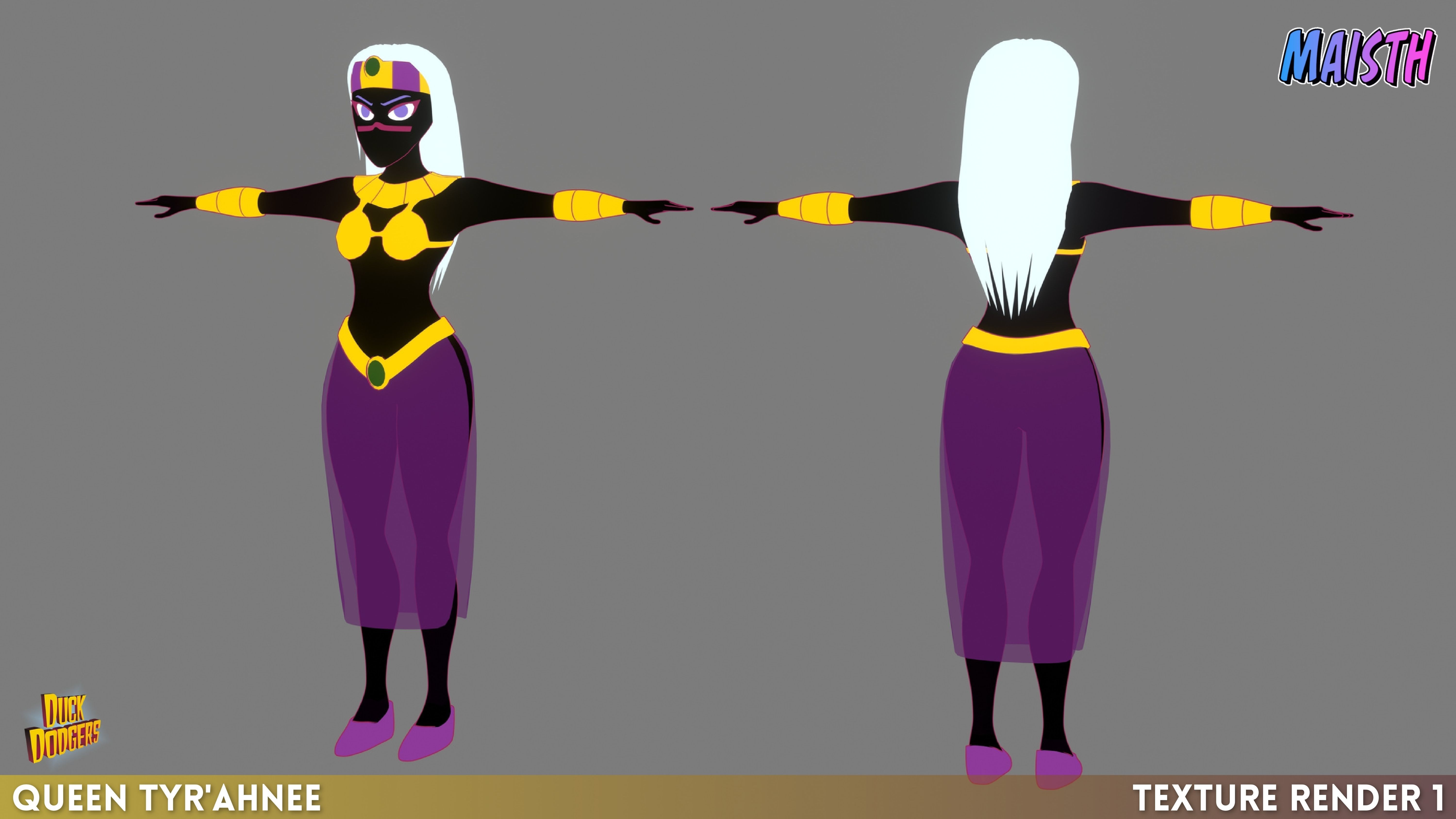 Queen Tyrahnee - Duck Dodgers - 3D Model - Rigged 3D model_7