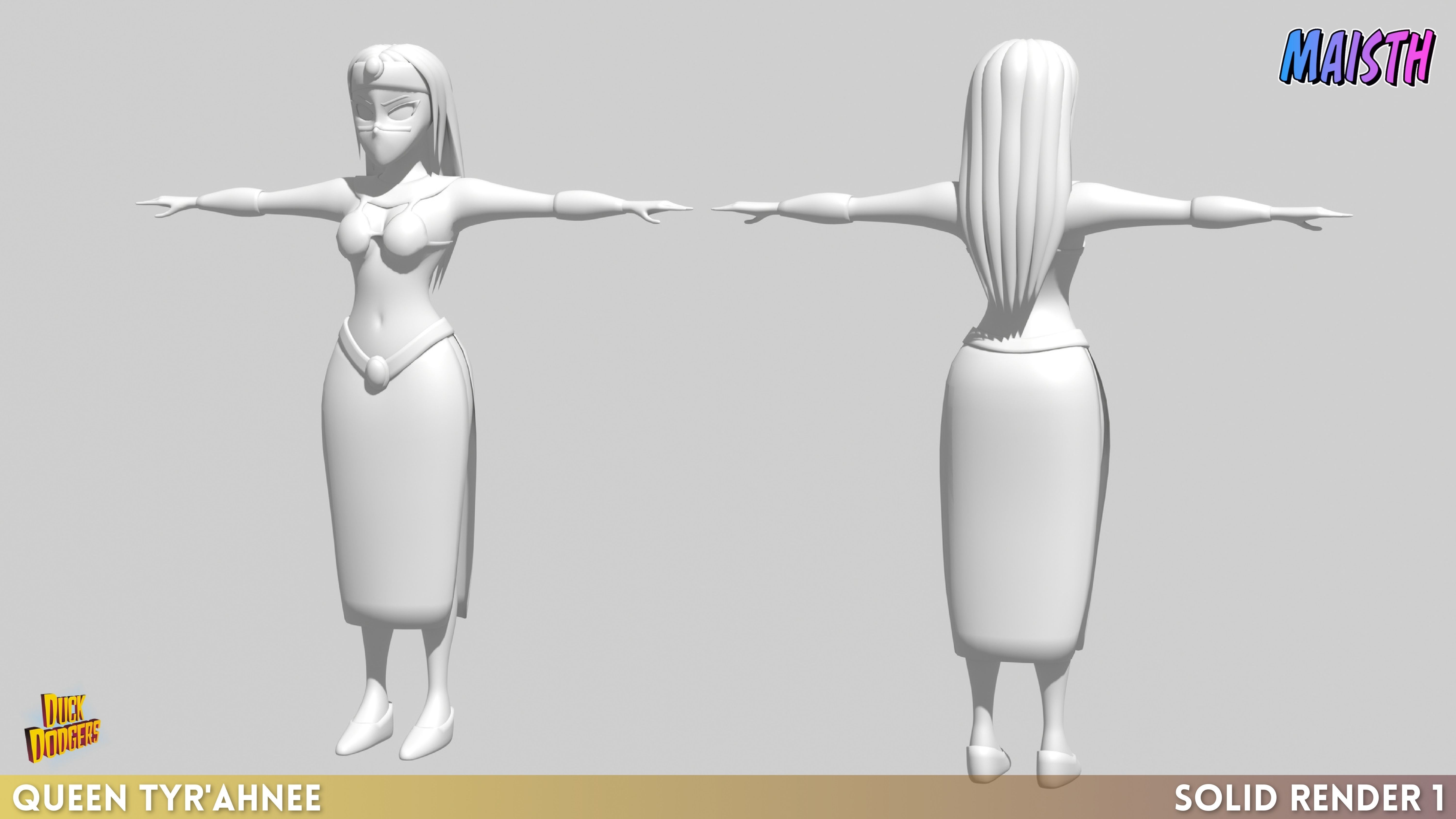 Queen Tyrahnee - Duck Dodgers - 3D Model - Rigged 3D model_9