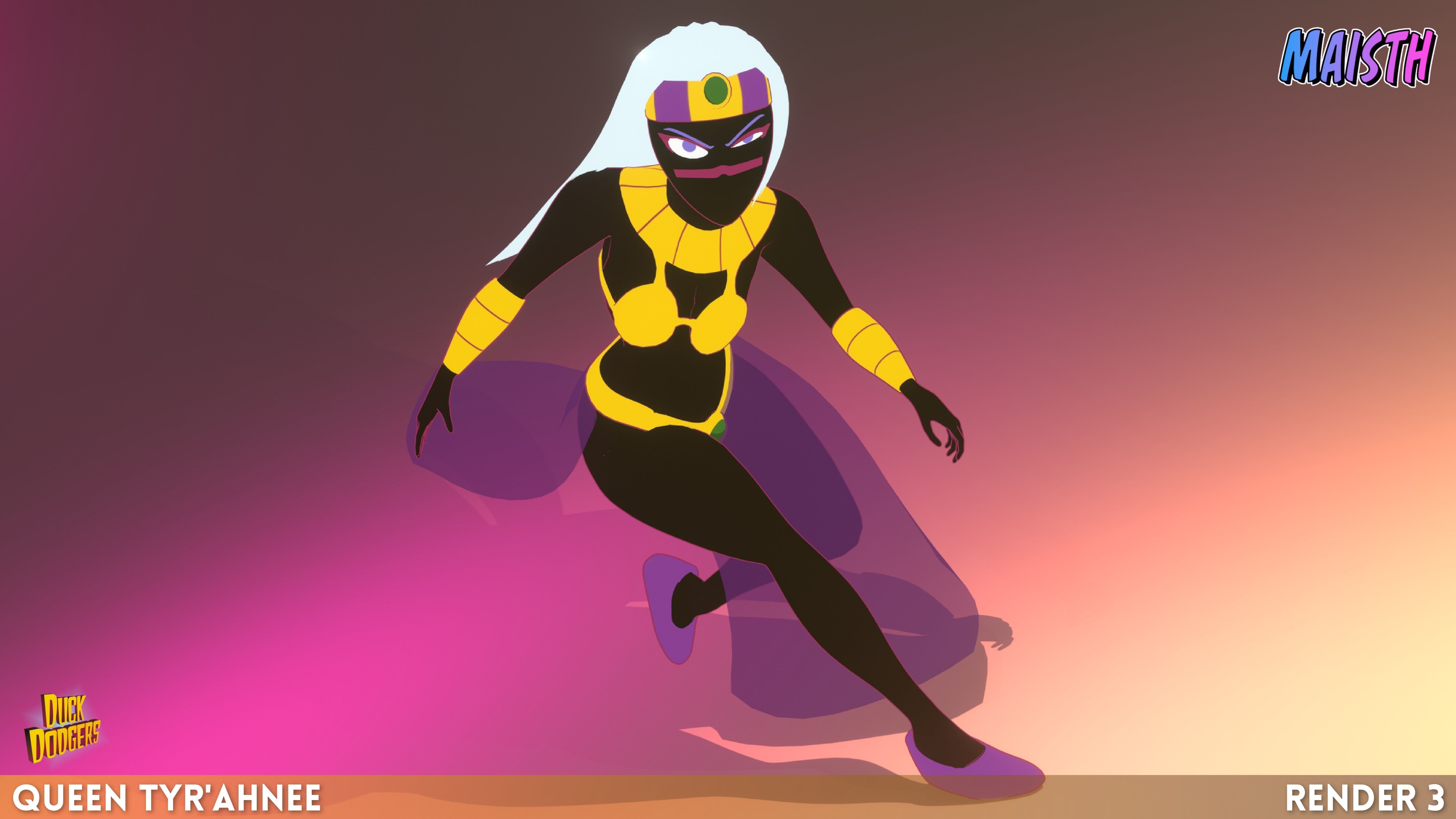 Queen Tyrahnee - Duck Dodgers - 3D Model - Rigged 3D model_4