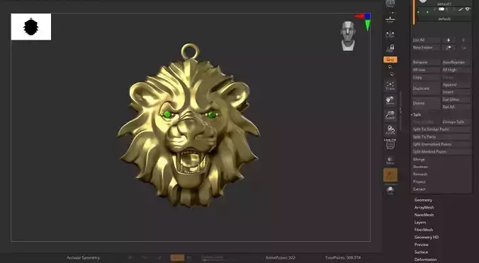 Lion pendant