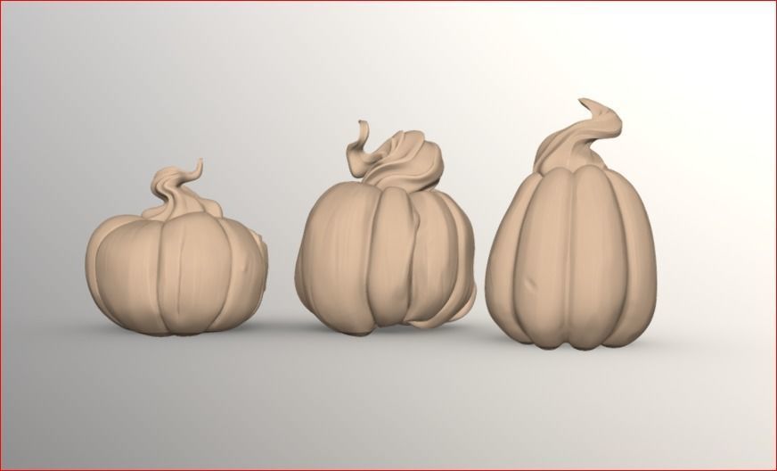 Halloween Pumpkins stylized cartoon horror 3D Model 3D print model_1